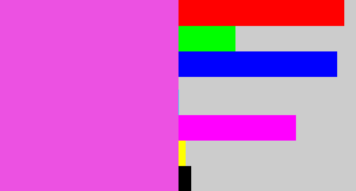 Hex color #ec51e2 - pink purple