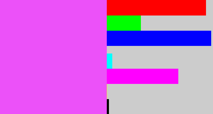 Hex color #ec51f9 - heliotrope