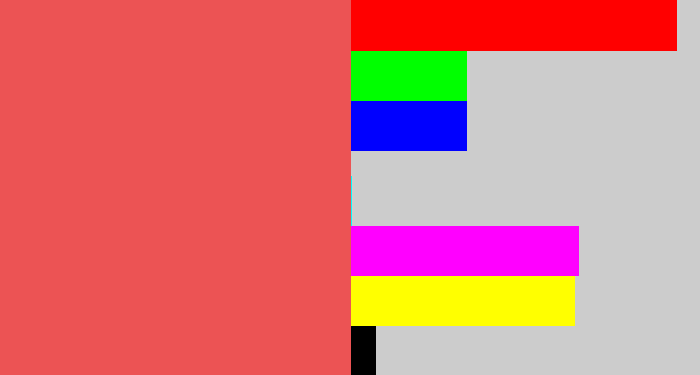 Hex color #ec5354 - pastel red