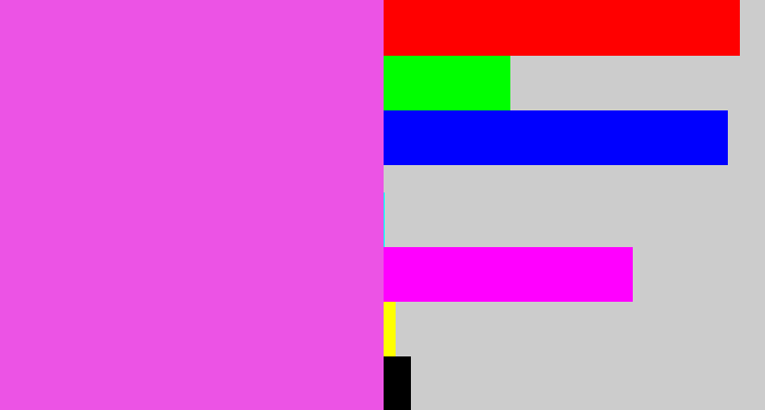 Hex color #ec53e5 - pink purple