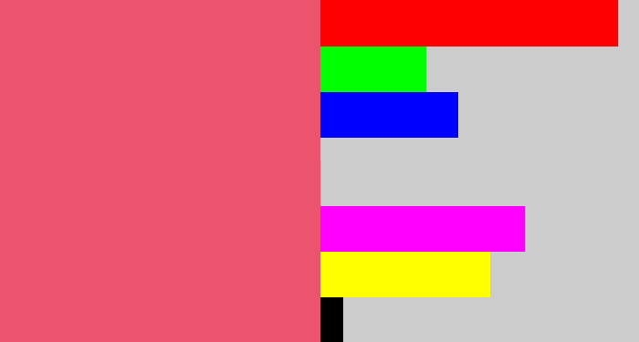 Hex color #ec546e - warm pink