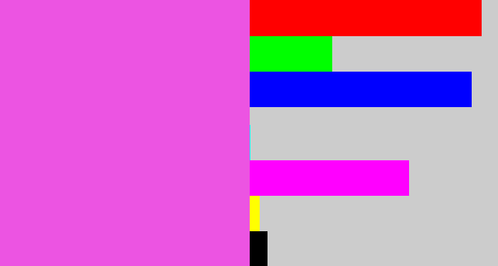Hex color #ec54e2 - pink purple