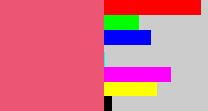 Hex color #ec5573 - warm pink