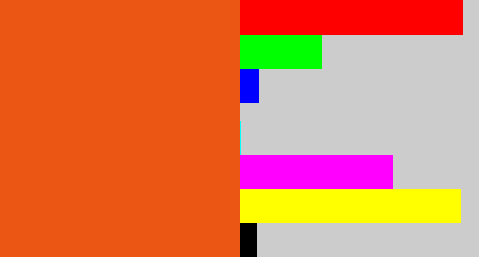 Hex color #ec5614 - reddish orange