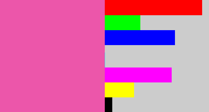 Hex color #ec56aa - medium pink