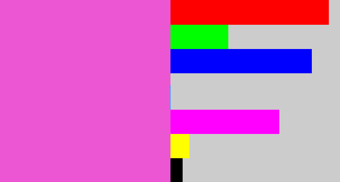 Hex color #ec56d3 - purpleish pink