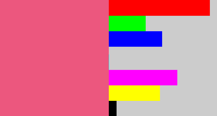Hex color #ec577e - warm pink