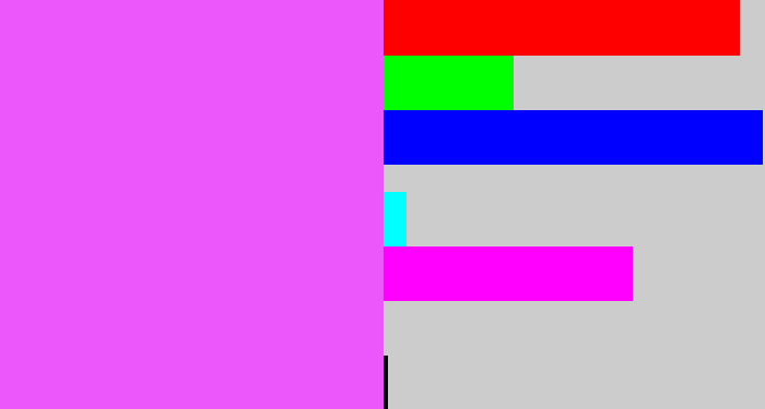 Hex color #ec57fc - light magenta