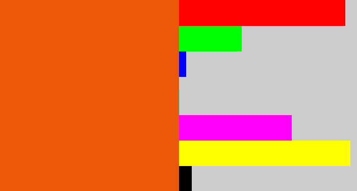 Hex color #ec580a - deep orange