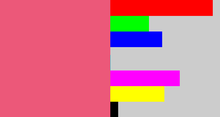 Hex color #ec5879 - warm pink