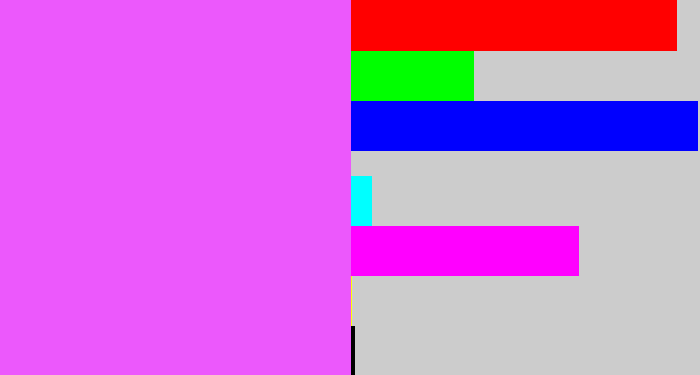 Hex color #ec58fc - light magenta
