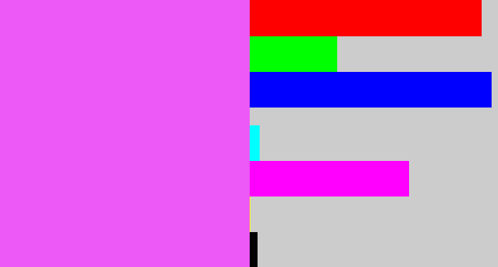 Hex color #ec59f7 - light magenta