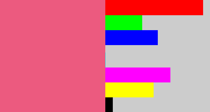 Hex color #ec5a7f - warm pink