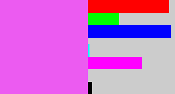 Hex color #ec5bf1 - light magenta