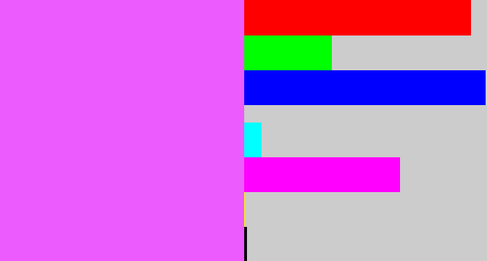 Hex color #ec5bfd - violet pink