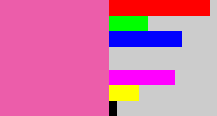 Hex color #ec5daa - medium pink