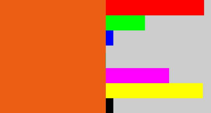 Hex color #ec5e12 - bright orange