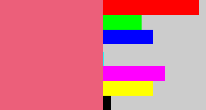 Hex color #ec5f7a - warm pink