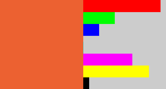 Hex color #ec6131 - reddish orange