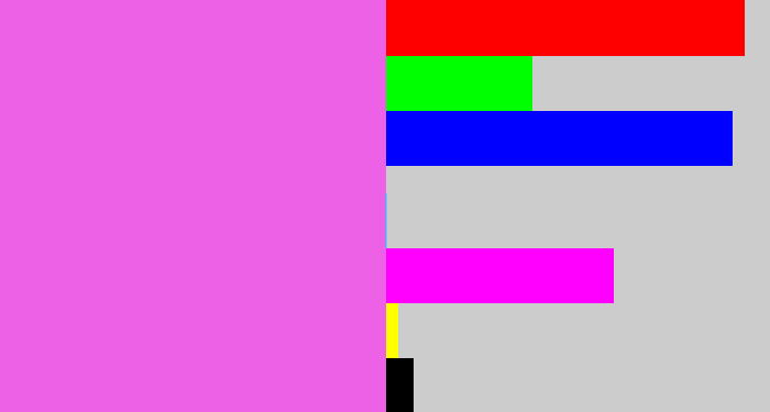 Hex color #ec61e6 - candy pink