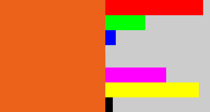 Hex color #ec621a - reddish orange