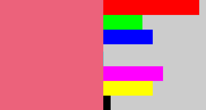 Hex color #ec627b - warm pink