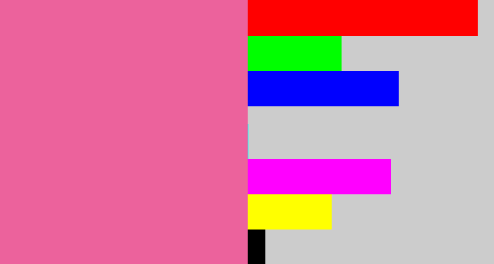 Hex color #ec629c - medium pink