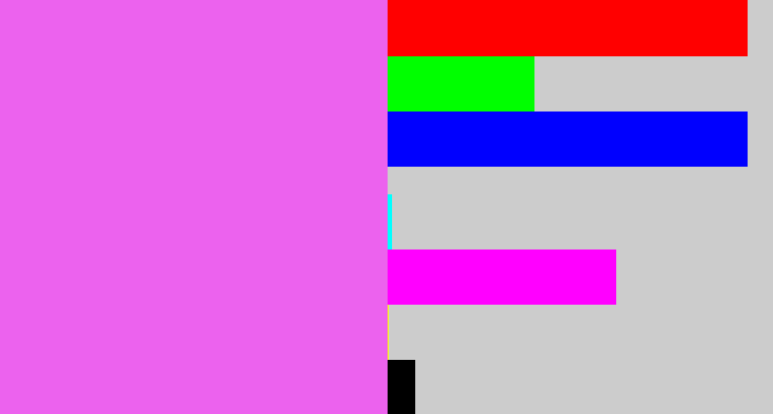 Hex color #ec62ee - light magenta