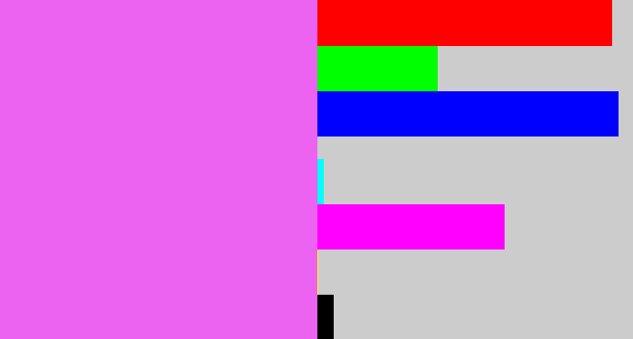 Hex color #ec62f1 - light magenta