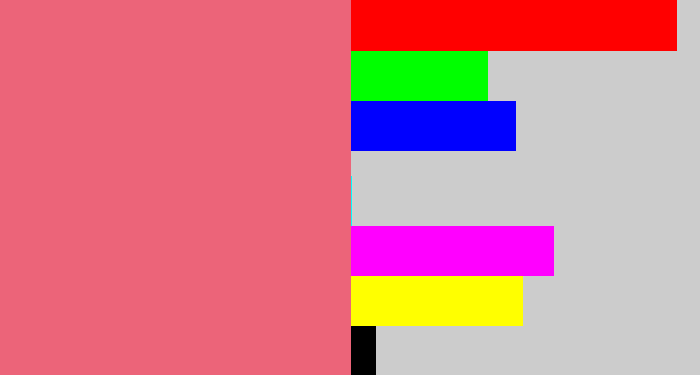 Hex color #ec6479 - warm pink