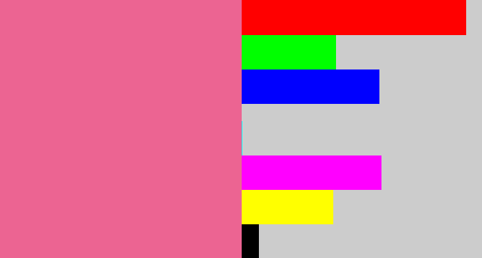 Hex color #ec6492 - medium pink