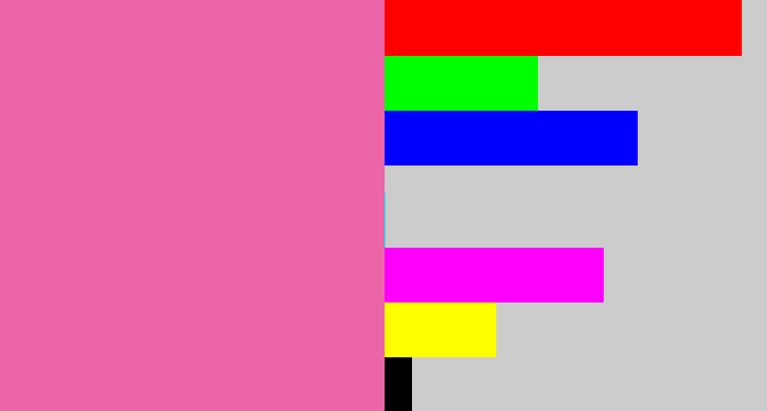 Hex color #ec65a8 - medium pink