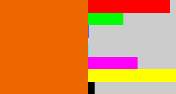 Hex color #ec6700 - orange
