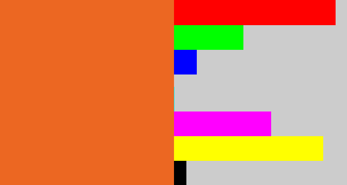 Hex color #ec6722 - orange