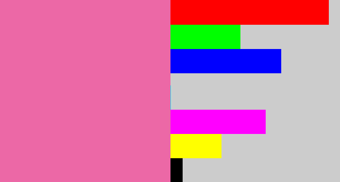 Hex color #ec68a6 - medium pink