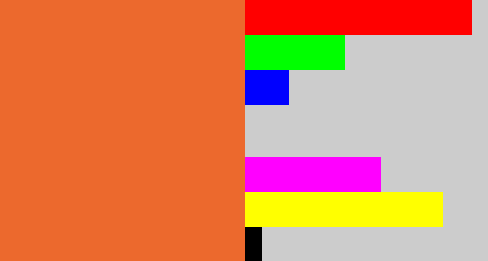 Hex color #ec692d - dusty orange
