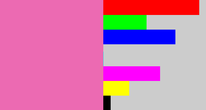 Hex color #ec6ab2 - bubble gum pink
