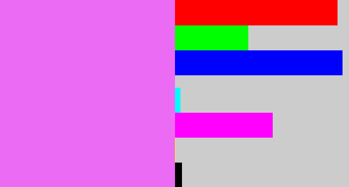 Hex color #ec6bf4 - purply pink