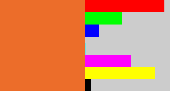 Hex color #ec6d2a - dusty orange