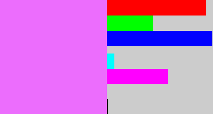 Hex color #ec6dfd - violet pink