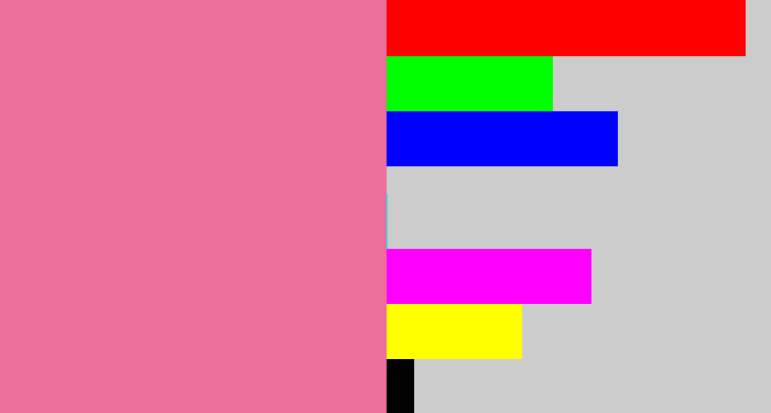 Hex color #ec6e9a - medium pink
