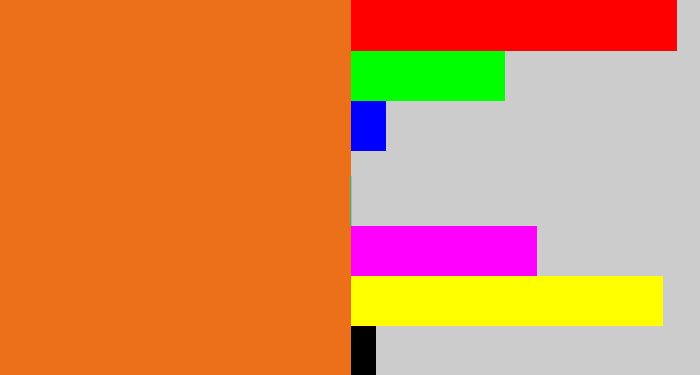 Hex color #ec6f19 - orange