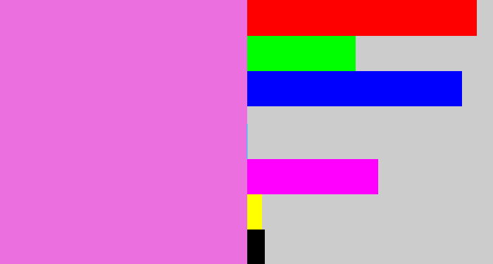 Hex color #ec6fdf - purply pink