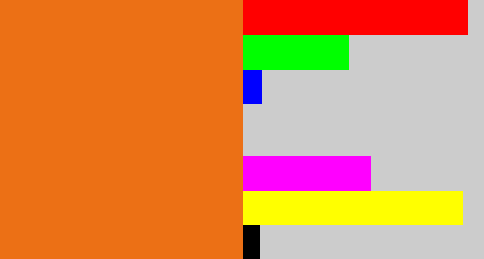 Hex color #ec7015 - orange