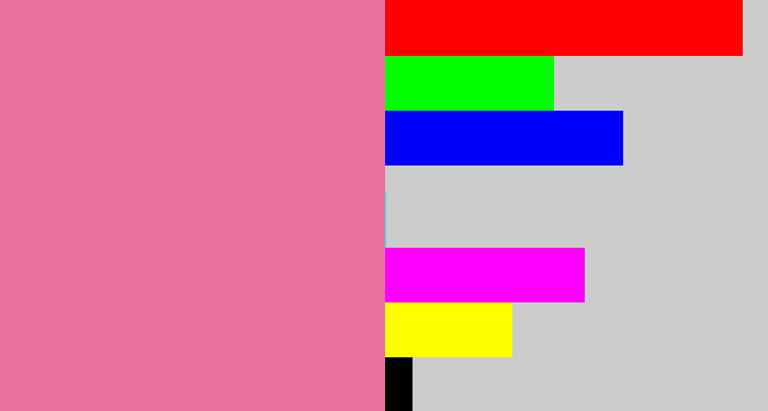 Hex color #ec719f - medium pink