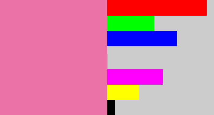 Hex color #ec71a6 - bubble gum pink