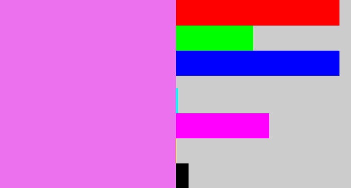 Hex color #ec71ee - purply pink