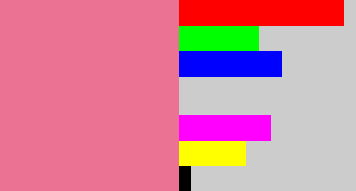 Hex color #ec7293 - rosy pink