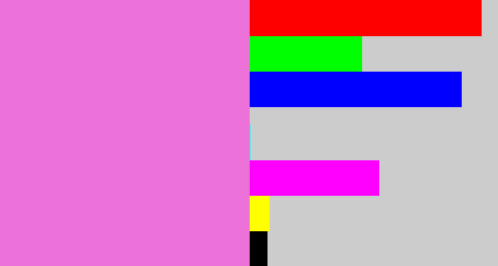 Hex color #ec72da - purply pink