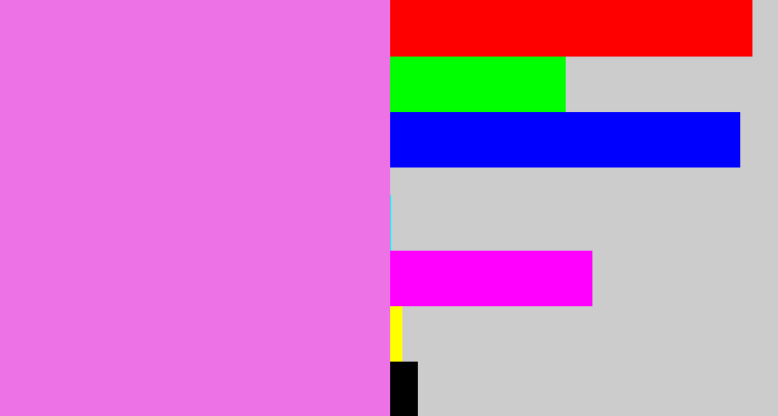Hex color #ec72e5 - purply pink